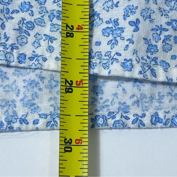 Hope & Henry Blue Floral Linen Blend Casual Button Up Shirt Boys Size Large - Picture 2 of 15